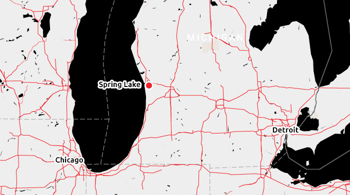 Michigan location map